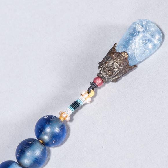 琉璃仿碧玺制108颗朝珠