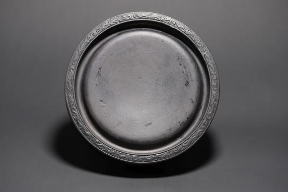 明代周元珍藏款圆形大端砚