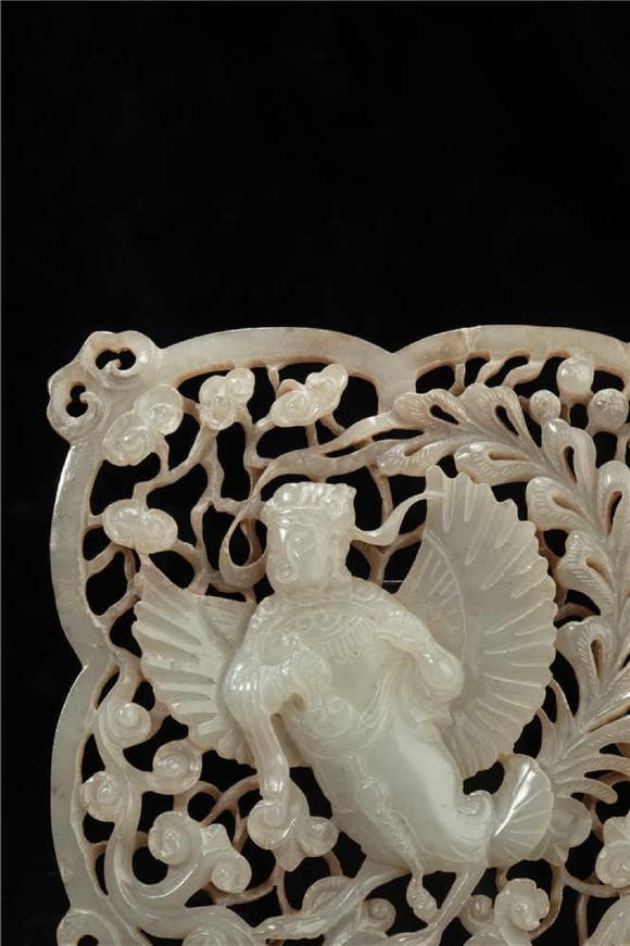 feitianjadependantfromyuan元代飞天玉牌一对