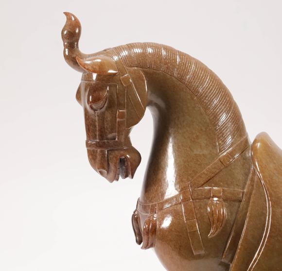 apairofhetianjadehorsefromhan汉代和田玉马一对
