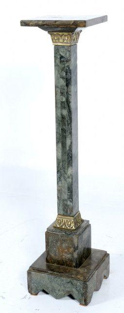 黄铜装饰的绿色大理石柱基 黄铜装饰的绿色大理石柱基估价 黄铜装饰的绿色大理石柱 基高清大图 易拍全球荷兰van Zadelhoff拍卖行精美艺术品 古董 珠宝拍卖拍品介绍