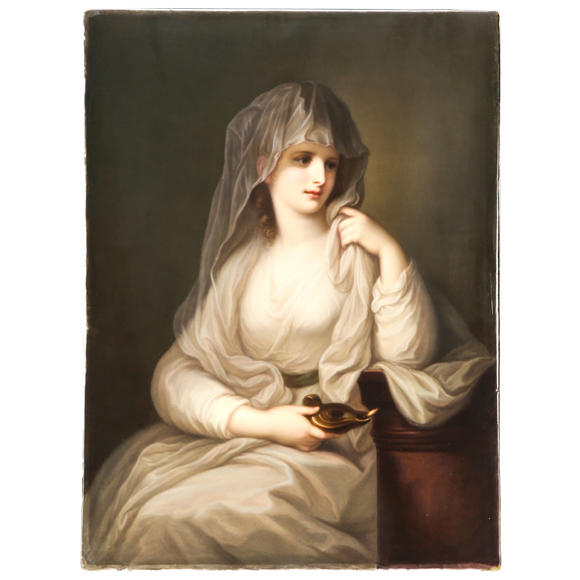 伊斯特kpm 柏林 陶板「维斯塔贞女」