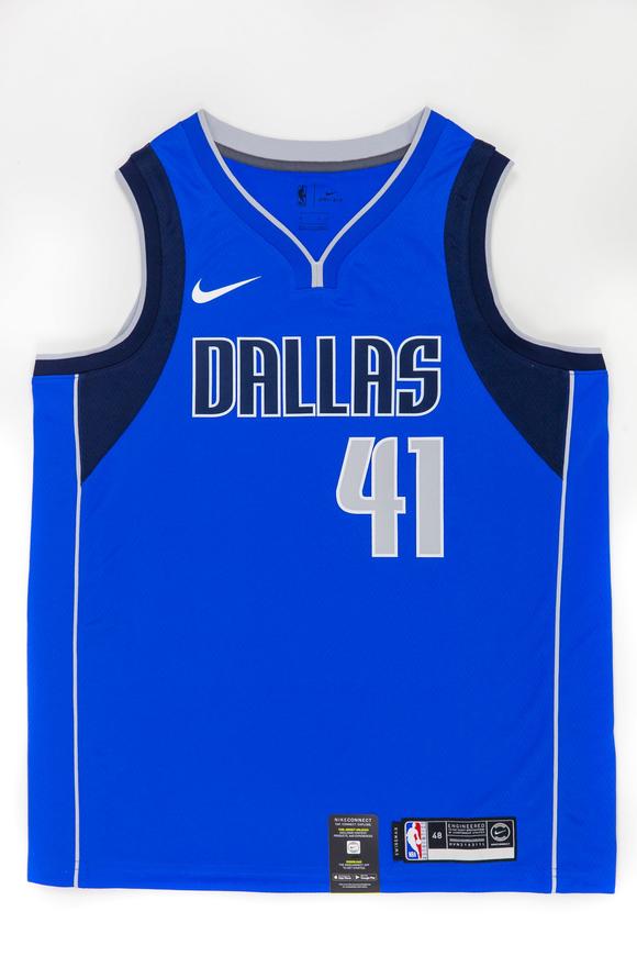 德克诺维茨基dirknowitzki蓝色亲签sw球衣