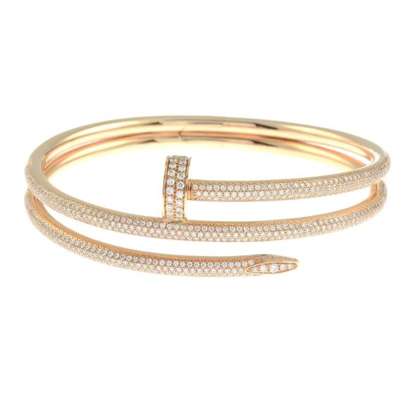 fellowsa pavé-set diamond juste un clou bangle, by cartier.