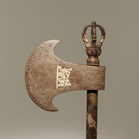 西藏 法器错银斧_西藏 法器错银斧估价_西藏 法器