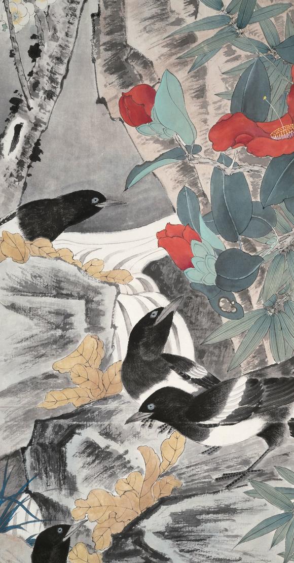 于非闇 1889-1959 四喜图_于非闇 1889-1959 四喜图估价_于非闇 1889