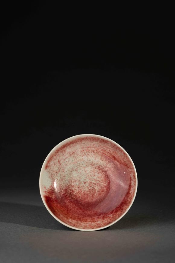 清康熙/雍正 郎窑红釉小盘