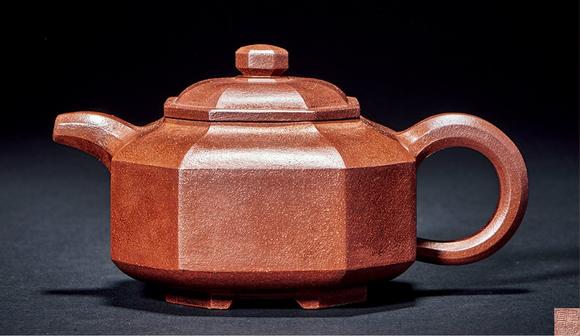 上海大众施小马制 紫砂八角壶