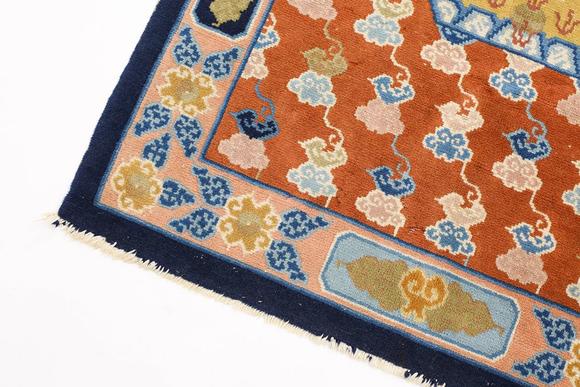 北京君一明十清 宁夏海水江崖双龙纹地毯