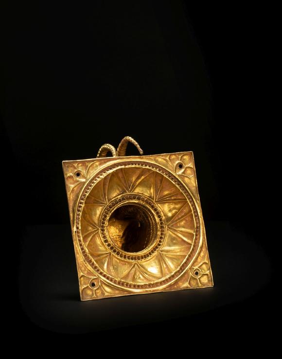 gold goat head from sassanid dynasty 波斯萨珊王朝金羊头