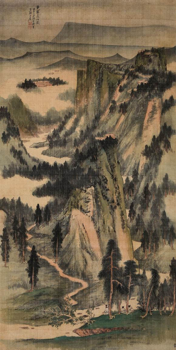 张大千(1899-1983) 巨然夏山图