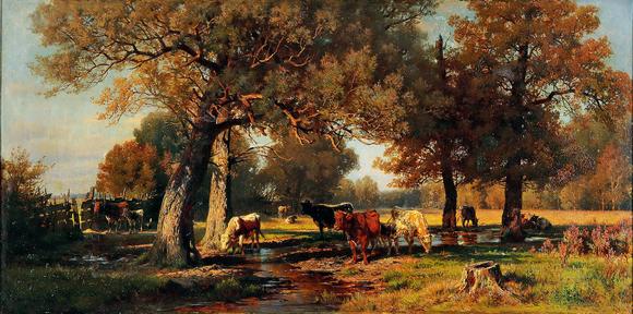 华艺国际韦伯·保罗(德国 1823-1916) 盛夏田园牧歌