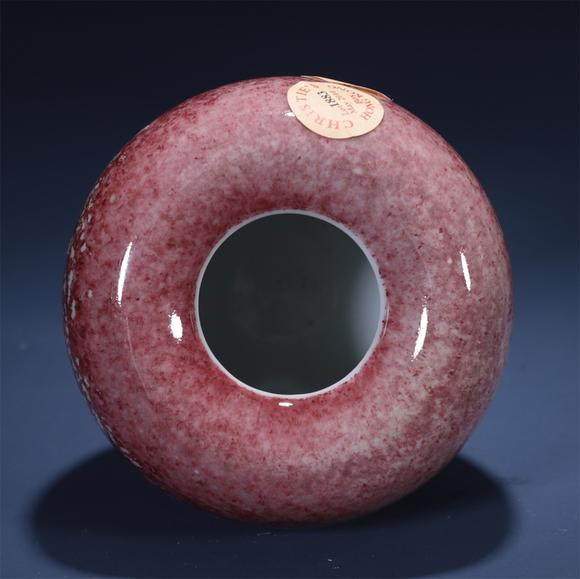 清代 康熙 红釉苹果尊