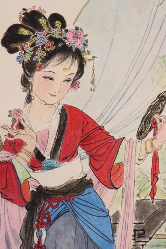 华三川 仕女图(lot233-246为同一藏家藏)