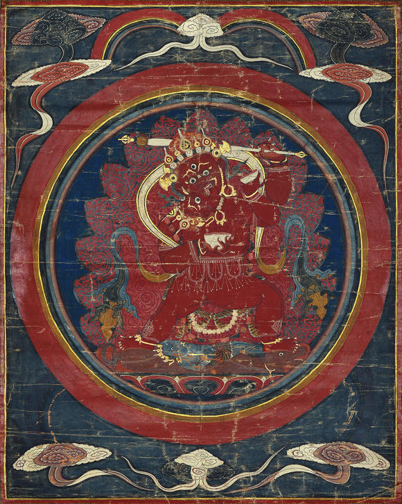 15世纪 红阎魔敌唐卡