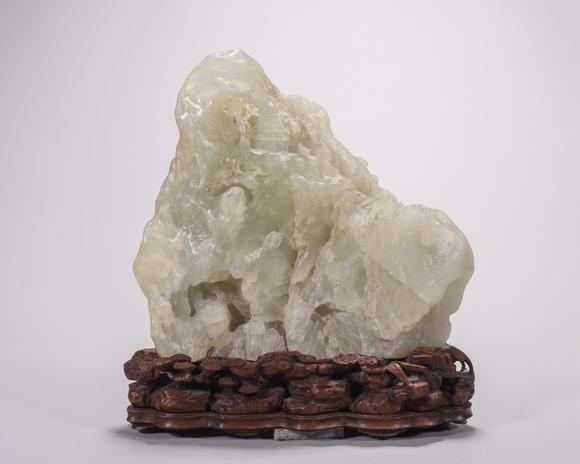 玉雕山水人物纹山子