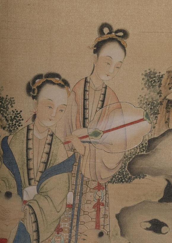 tg bowo incoporation清代 "仇英"游春图 绢本设色