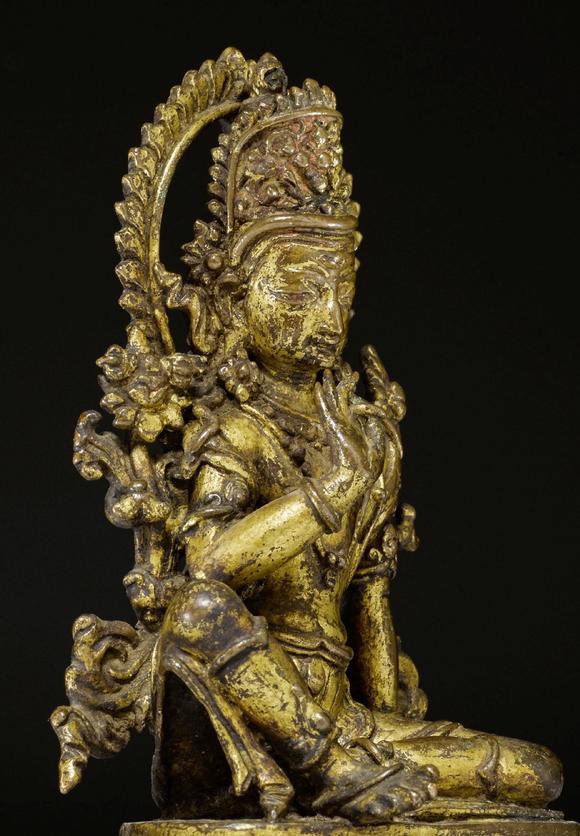 鎏金铜合金帝释天像