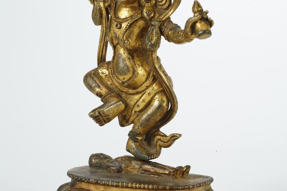 铜鎏金供养天女