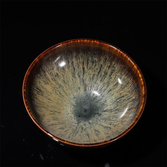 a jizhou kiln rabbit hao tea cup 吉州窑兔毫茶盏