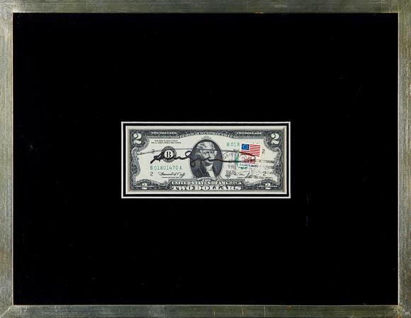 安迪沃霍尔丨《2美元-杰斐逊》1976年签名钞票