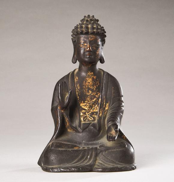 宋代(960-1279)铜鎏金释迦牟尼佛座像