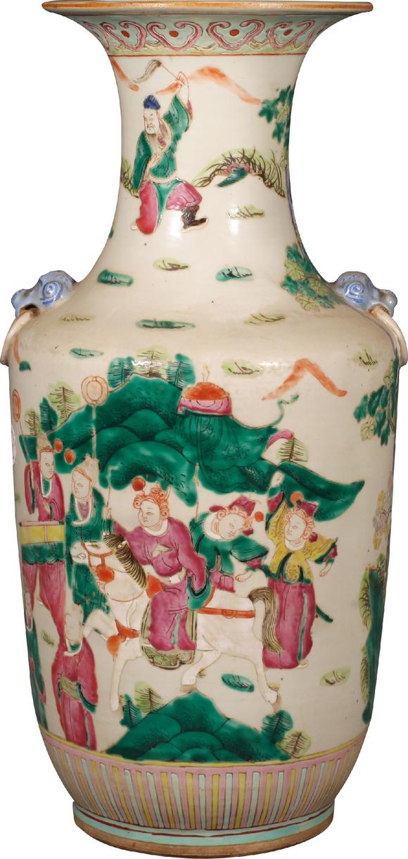 同治粉彩人物纹瓶高清大图_易拍全球大马河北瓷器专场(河北省收藏家